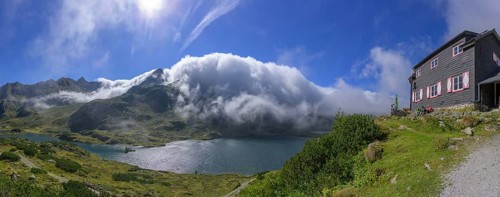 Lower Giglachsee and Ignaz Mattis Hut, Schladming, Styria, Austria, Europe