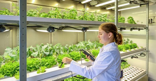 Dinslaken, North Rhine-Westphalia, Germany, Regional vegetable cultivation at the sewage treatment
