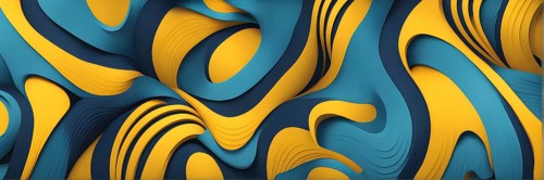 Seamless abstract pattern of vector fluid curved lines creating a dynamic ripple effect in vibrant