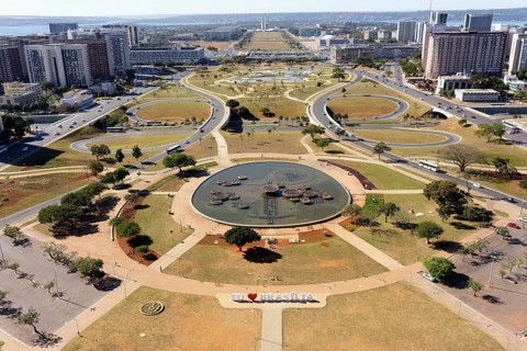 View from the TV Tower over the Monumental Axis or Central Avenue, UNESCO, World Heritage Site,