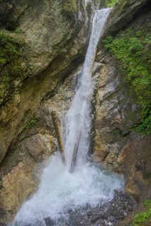 Upper waterfall in the Raggaschlucht gorge, Flattach, Carinthia, Austria, Europe
