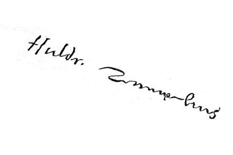 Signature, manuscript by Ulrich Zwingli, historical, digital reproduction of an original from the