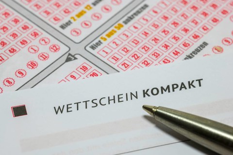 Game ticket, gambling, betting slip, betting slip, Toto, Lotto, EURO JACKPOT, 5 out of 50, biros