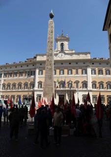 Obelisco di Montecitorio or Obelisco Solare on the Piazza Montecitorio in front of the Palazzo