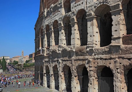 The Colosseum, Amphitheatrum Novum or Amphitheatrum Flavium, Colosseo, Anfiteatro Flavio,