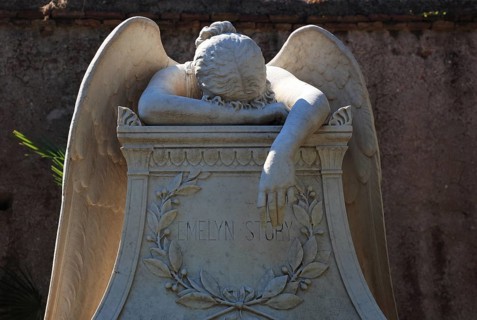 Angel of Grief, the grave of William Wetmore Story, Protestant cemetery, Cimitero acattolico, also