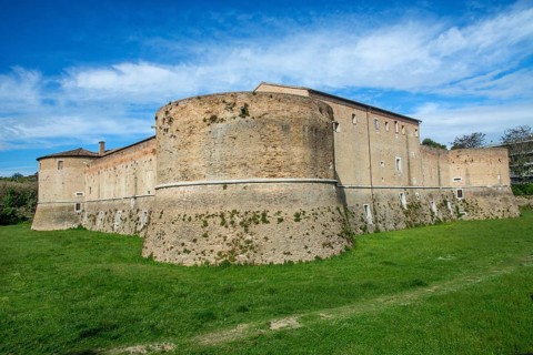 Rocca Constanza, a medieval fort built in 1474 in Pesaro, Marche region, Italy, Southern Europe,