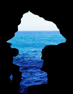 View of the Atlantic Ocean from the Cave of Hercules, Morocco, North Africa, Africa