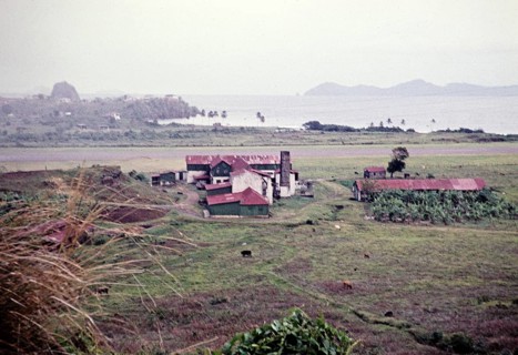 Captioned as 'cigarette factory near airport, St Vincent, Windward Islands, West Indies, 1962