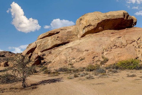 Rock formations, side gorge of the Khan River Valley, Namibia, Africa