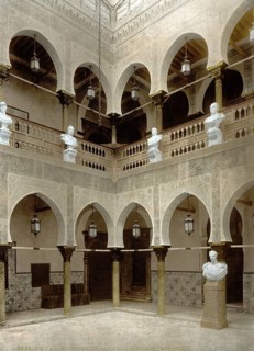 Interior view of the Governor's Palace, Algiers, Algeria, ca 1890, Historical, digitally restored