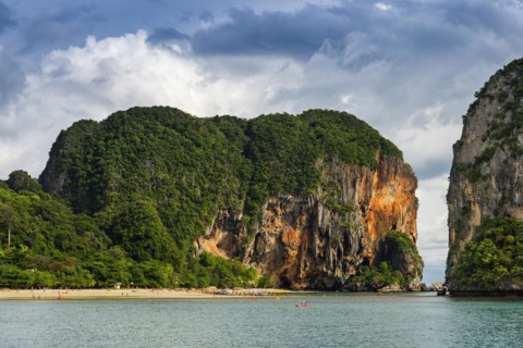 Island landscape near Krabi, stormy sky, thunderstorm, cloudy, weather, sky, storm clouds, nature,