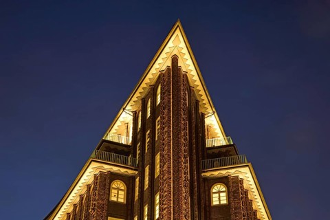 Europe, Germany, Hamburg, City, Kontorhausviertel, Chilehaus, Clinker brick facade, built 1922 to