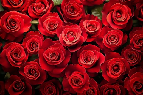 Red Roses Background Flowers Pattern from above Valentine's Day Birthday Mother's Day Women's Day