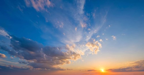 Beautiful dramatic scenic sunset sky background