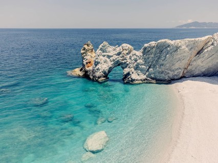 Greek island Skiathos with the beautiful beach called Lalaria, Greece, Europe