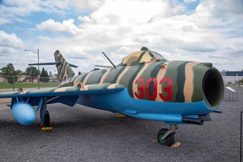Pueblo, Colorado - A Russian MIG-17 at the Pueblo Weisbrod Aircraft Museum. The museum is located