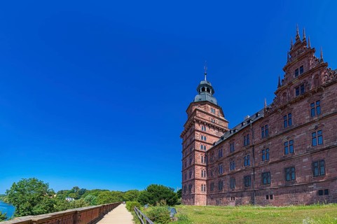 Johannisburg Castle in Aschaffenburg, Bavaria, Germany, Europe