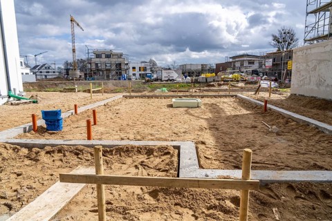 New development district, around 140 detached and semi-detached villas being built in the south of