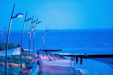 Beach promenade, west beach, beach walk, beach, island, East Frisia, winter, season, autumn, Lower