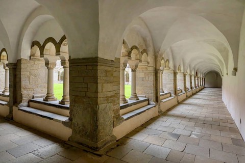 Monastery of our Lady, Cloister and patio, Magdeburg, Saxony Anhalt, Germany, Europe