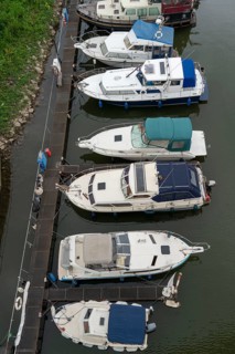 Ruhrorter-Yacht-Club e.V. marina, in the former railway basin, on the Rhine, in Duisburg-Ruhrort,