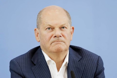 Olaf Scholz (SPD), Federal Chancellor, on his way to the Federal Press Conference, bpk, Federal