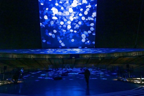 Plante Ozean exhibition in the Gasometer in Oberhausen, the world's oceans in their fragile beauty