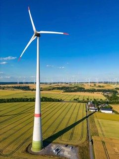 Wind farm near the East Westphalian town of Energiestadt Lichtenau, south of Paderborn, North