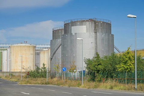 TanQuid tank farm, Freiheit, Ruhleben, Spandau, Berlin, Germany, Europe