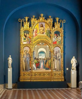 Bode Museum, religious altar, gilded, Berlin, Germany, Europe