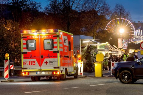 Ambulance, ambulance service, emergency doctor on duty, German Red Cross, on call at Kalter Markt