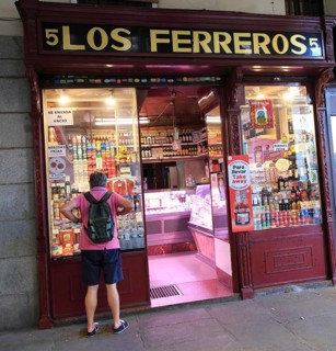 Los Ferreros delicatessen shop, Calle Ciudad Rodrigo, Madrid city centre, Spain, Europe
