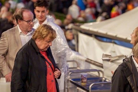 Angela Merkel, former Federal Chancellor (CDU) with the West-Eastern Divan Orchestra with conductor
