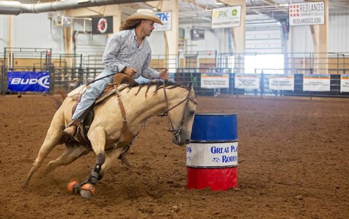 Oklahoma City, Oklahoma, The barrel racing event at the Great Plains Rodeo, an annual gay rodeo