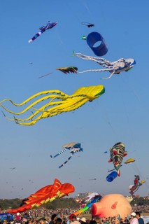 Drachenfest 2024, festival of giant kites, Stadt und Land, Tempelhofer Feld, Berlin, Germany, 21.09