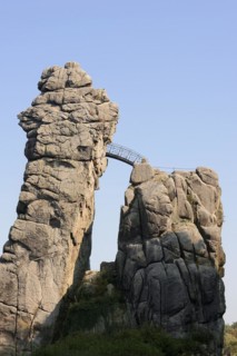 Externsteine, Teutoburg Forest, Horn-Bad Meinberg, North Rhine-Westphalia, Germany, Europe