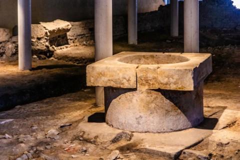 Archaeological excavations from early Christian and Roman times, Basilica Paleocristiana under the