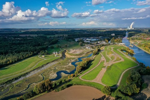 Recklinghausen, Castrop-Rauxel, North Rhine-Westphalia, Germany, EMSCHERLAND construction project,