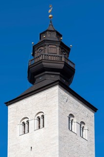 Tower, medieval cathedral, Visby Cathedral, St Mary's Church, former Hanseatic city of Visby,