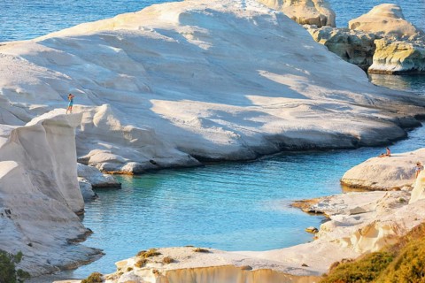 Sarakiniko beach, Sarakiniko, Milos Island, Greece, Europe