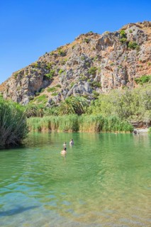 View of Megalopotamos river, Rethymno, Crete, Greek Islands, Greece, Europe