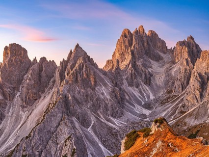 Cadini di Misurina, autumn in the Dolomites, sunrise, Sesto Dolomites, South Tyrol