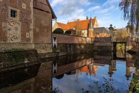 Burg Hülshoff, Havixbeck, Münsterland, North Rhine-Westphalia, Germany, Europe