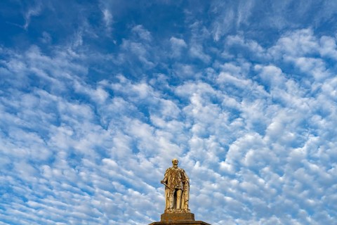 Monument to Prince Albert on Castle Hill in Tenby, Wales, Great Britain