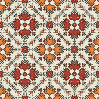Traditional Bulgarian embroidery vector pattern