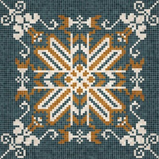 Mosaic tiles background, seamless vector pattern