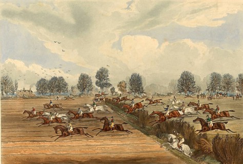 St Albans Grand Steeple Chase on 8 March, 1832, a famous horse race over cross country tracks in