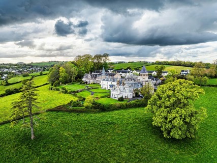 The Priory from a drone, Abbotskerswell Priory, Retirement Village, Abbotskerswell, Newton Abbot,