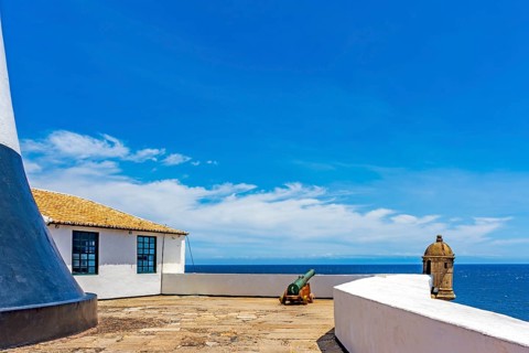 Inside the famous Barra lighthouse on the seafront of the city of Salvador in Bahia, Barra